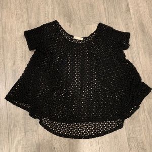 Black woven top